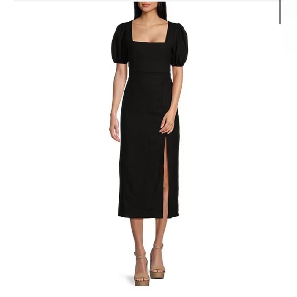 NWT GB short sleeve side slit maxi dress